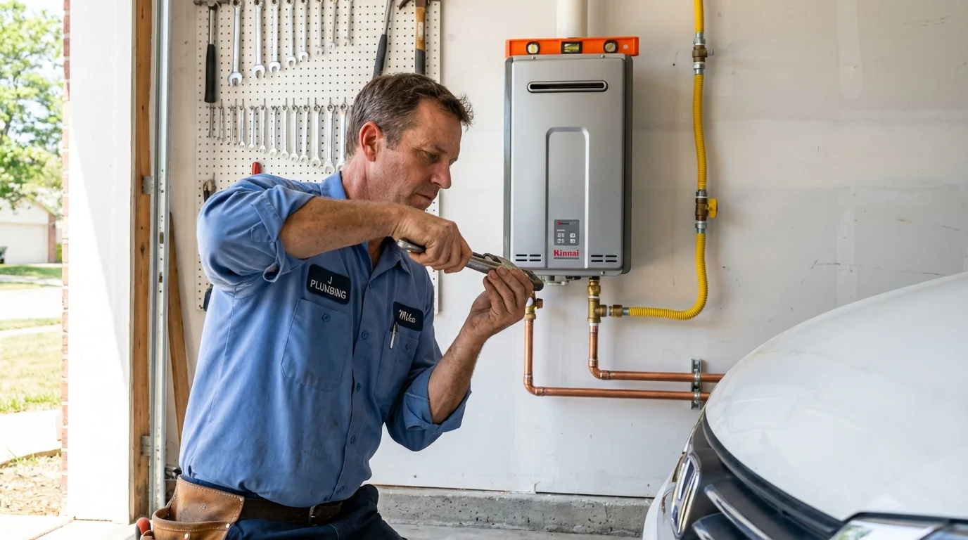 Tankless water heater installation by a Johns Plumbing LLC plumber in Fort Edward